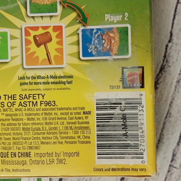 Whac-A-Mole Card Game COMPLETE (2009), Box Damage - Picture 8 of 16